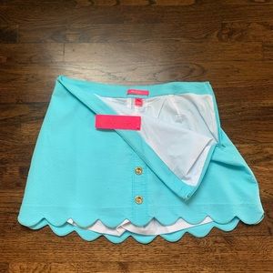 Lilly Pulitzer Kaylie Skort Blue IBIZA Size 14